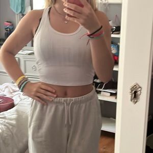white tank top